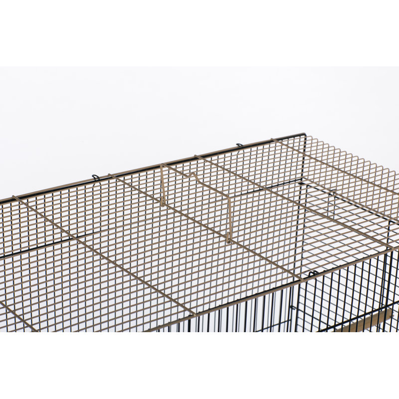Cage de vol en plastique avec perchoir 36 po Fricke, Brun/Noir
