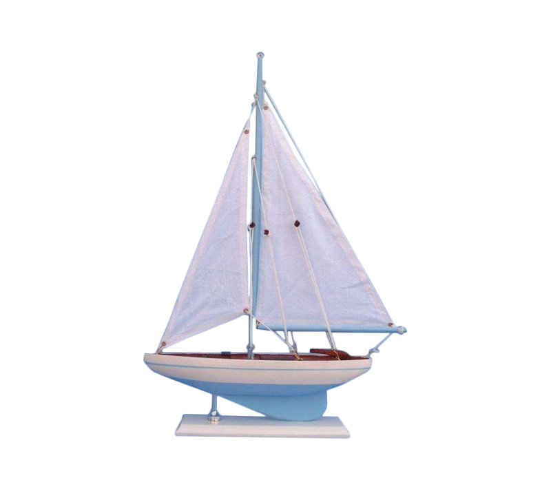 Bateau miniature Oakgrove, Bleu clair/blanc