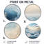 Parallel Beach of Abstract Coastal Landscape I - Art mural rond en métal minimaliste abstrait-250700900