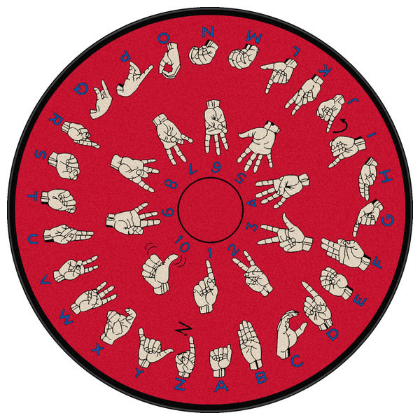Tapis rouge touffeté Bermudez, Rond 6 pi