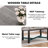 Aveline Extendable Dining Table 47" To 63" - Expandable Table With X-Brace Metal Legs, Smooth Glide Mechanism, Seats 6-8, Space Saving For Small Areas-1729378922