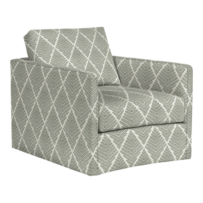 Wynne Swivel Chair, Perigold Emmeline Moss