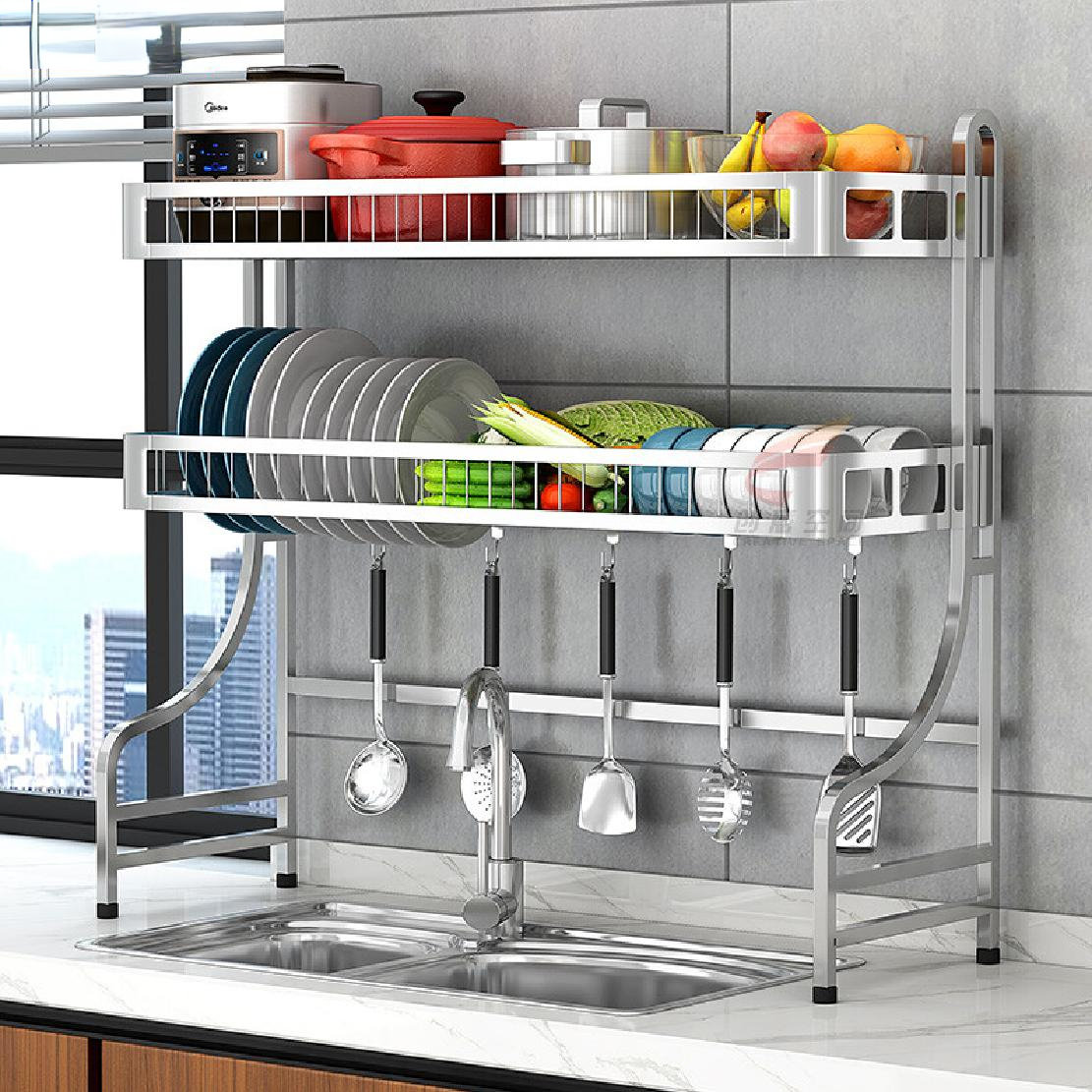 Captive Gala Multifunctional Stainless Steel over the Sink Dish Rack