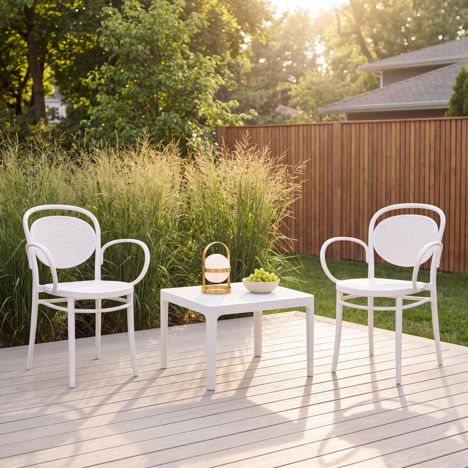 Farrah 2-Person Patio Seating Group, White