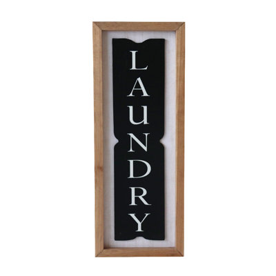 Enseigne de buanderie noire 17,99 po