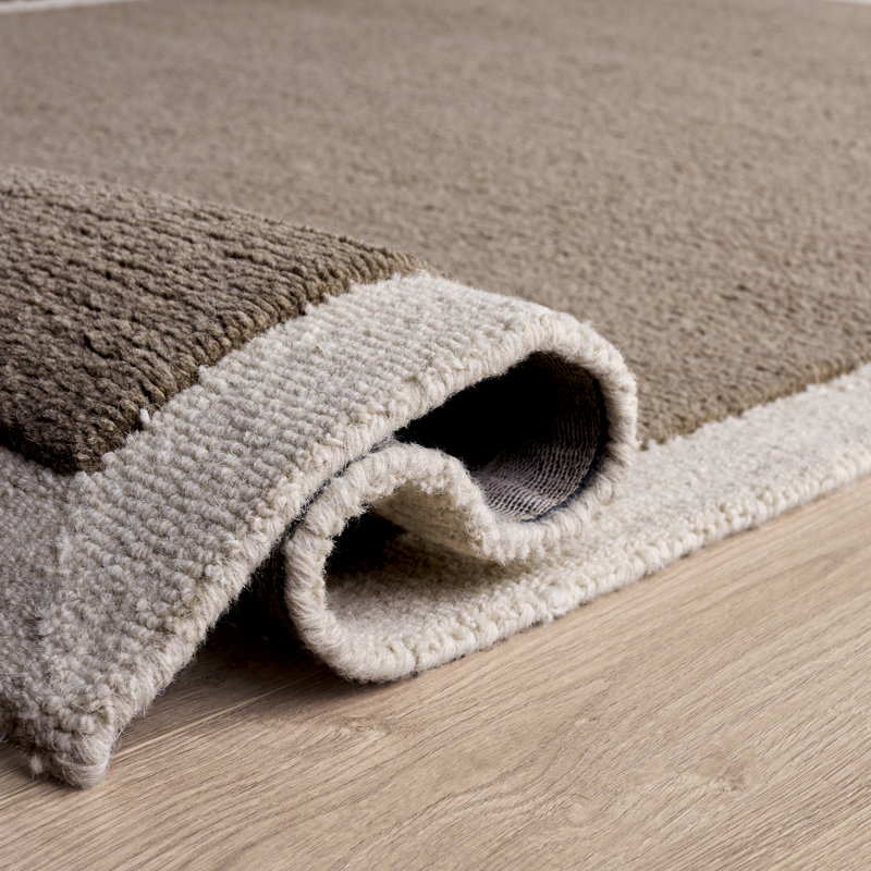 Metro Hand Tufted Wool; Cotton Solid Color Indoor Rug, Rectangle 3' x 5'