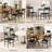 Set of 4 Dining Chairs Upholstered Kitchen Chairs Side Chair with Ergonomic Backrest and Padded Seat