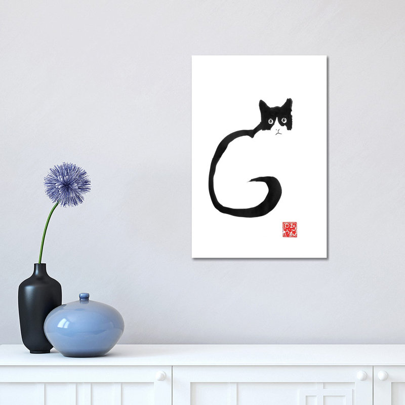 Neko II 1 Piece Painting on Canvas, 30.48 cm H x 45.72 cm W, Wrapped Canvas
