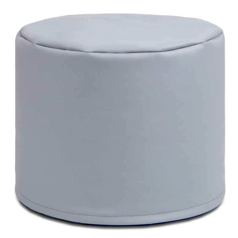 Spring Modular Pouf Classroom Bean Bag Seat, Premium Vinyl, Submarine Gray Faux Leather