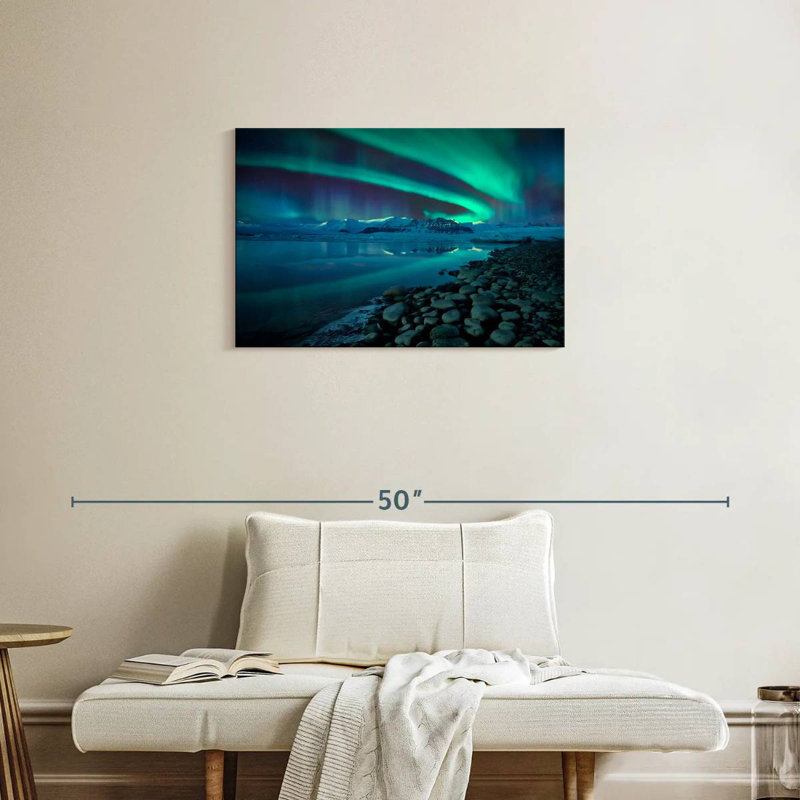 Alvord Jokulsarlon Northern Lights, H 20 po x l 30 po