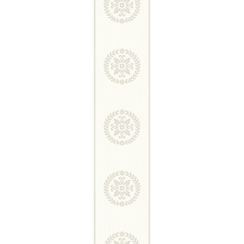 Bordure de papier peint non tissé sans médaillon Designs, Crème, crème