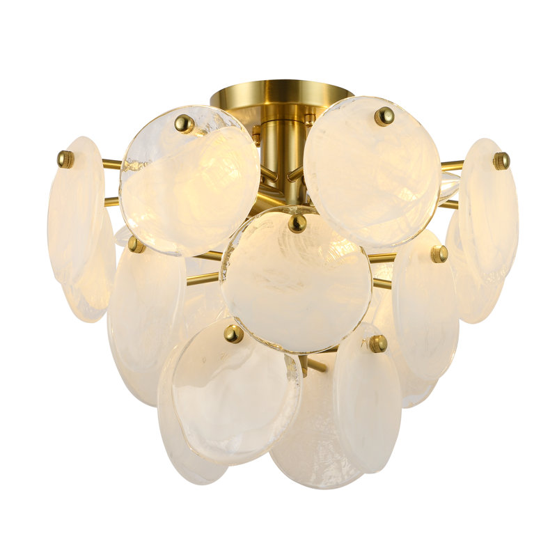 Plafonnier semi-encastré 4 lumières