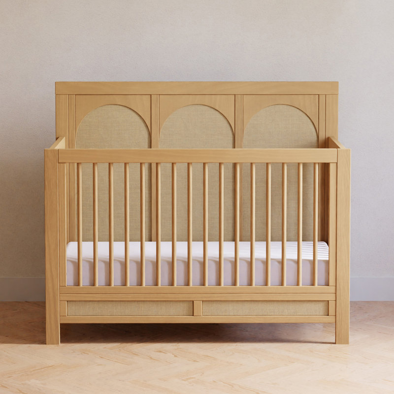 Eloise Honey and Sand Eco-Weave 4-in-1 Convertible Crib