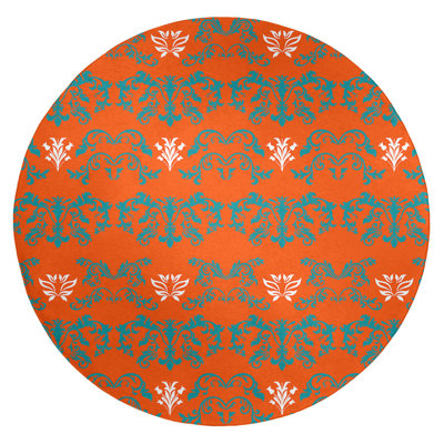 Football Baroque Pattern Damask Indoor Rug
