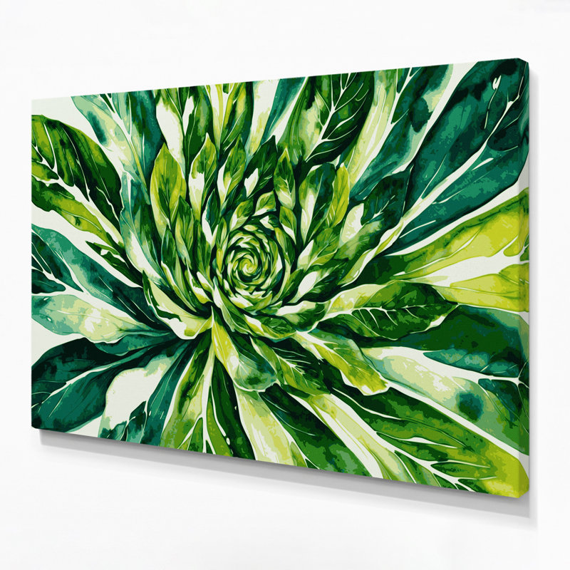 Légumes, art mural sur toile vert Bok Choy, H 12 po x l 18 po
