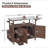 54.33" Farmhouse Rolling Outdoor Kitchen Cart, Solid Wood Frame with Stainless Steel Top, Spice Rack, Towel Rack, Lockable Wheels & Multi-Functional Storage for Patio, Backyard BBQ & Kitchen-1880794981