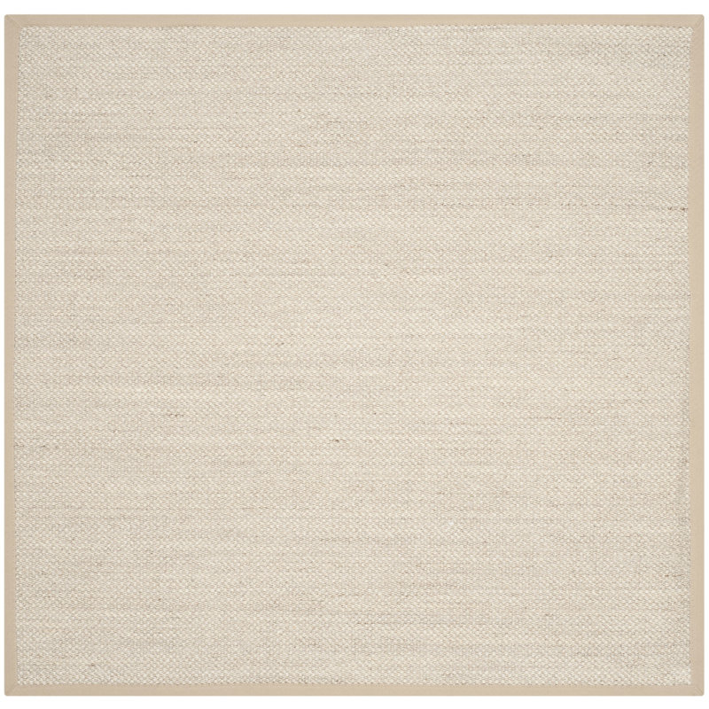 Kiki Jute/Sisal Marble/Linen Area Rug, Square 6'
