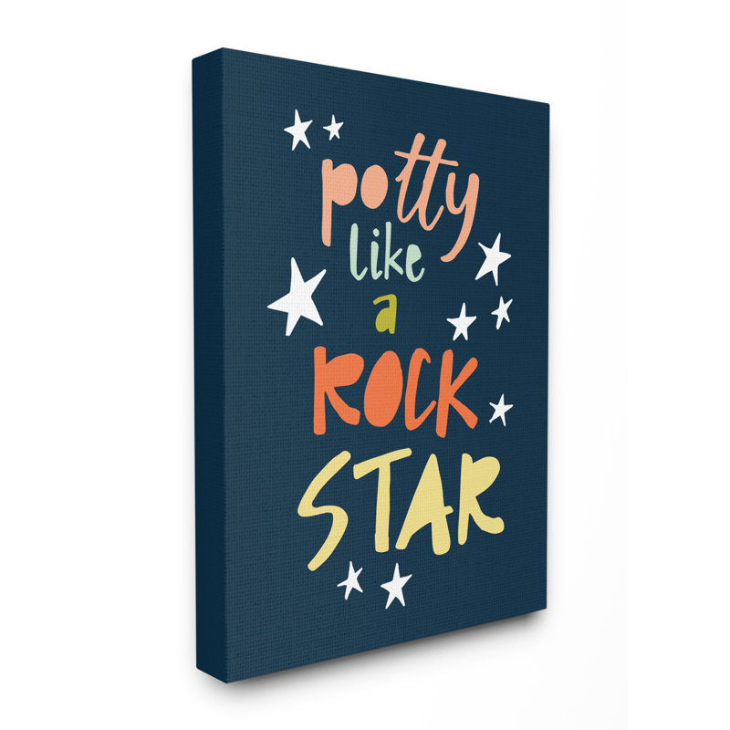 Art encadré «Potty Like a Rock Star», Toile tendue, H 20 po x l 16 po x P 1,5 po
