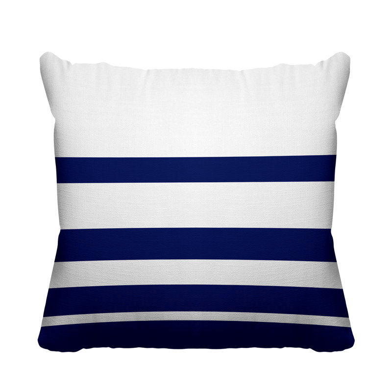 Coussin décoratif intérieur / extérieur Tanner, Bleu marine, L 17 po x H 17 po