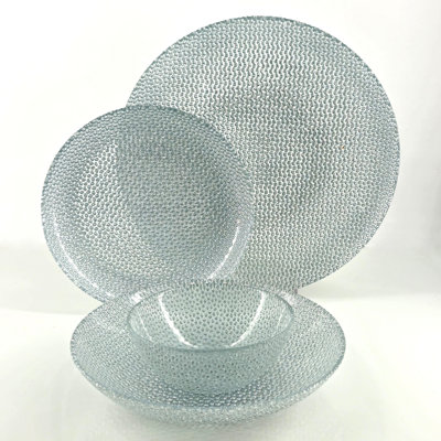 Ocer Gilded Glass Dinnerware Set of 24