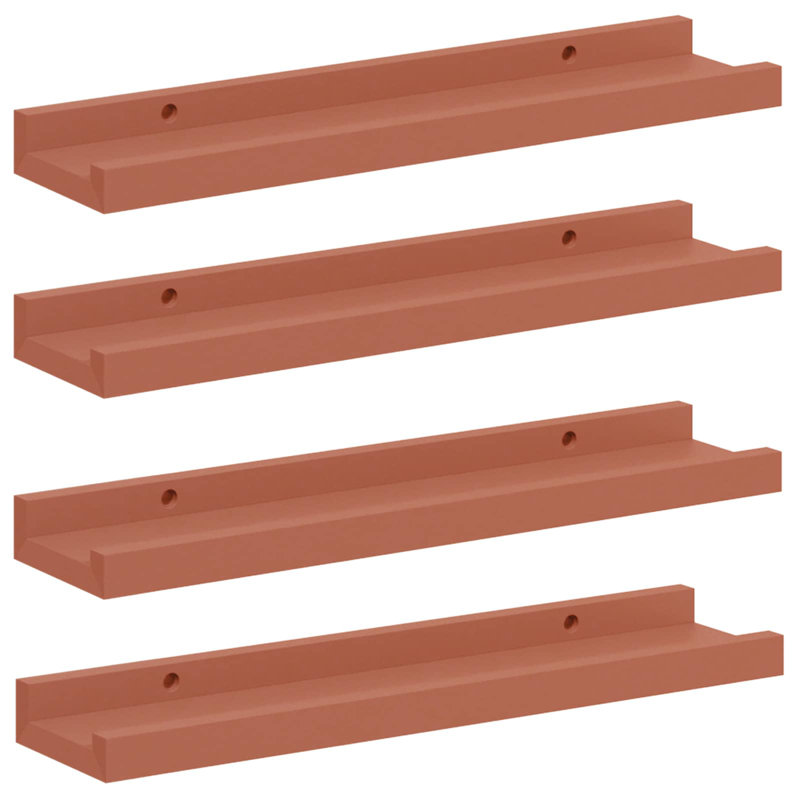 Floating Shelf, Red, 3cm H x 40cm W x 9cm D