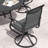 6-Person Patio Dining Set with 63" Metal Curved Dining Table and PVC-coated polyester Swivel Dining Chairs-171401876