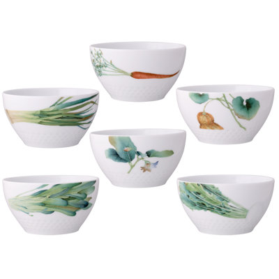 Noritake Kyoka Shunsai Set of 6 Assorted Deep Bowls, 4.25", 12 OZ.