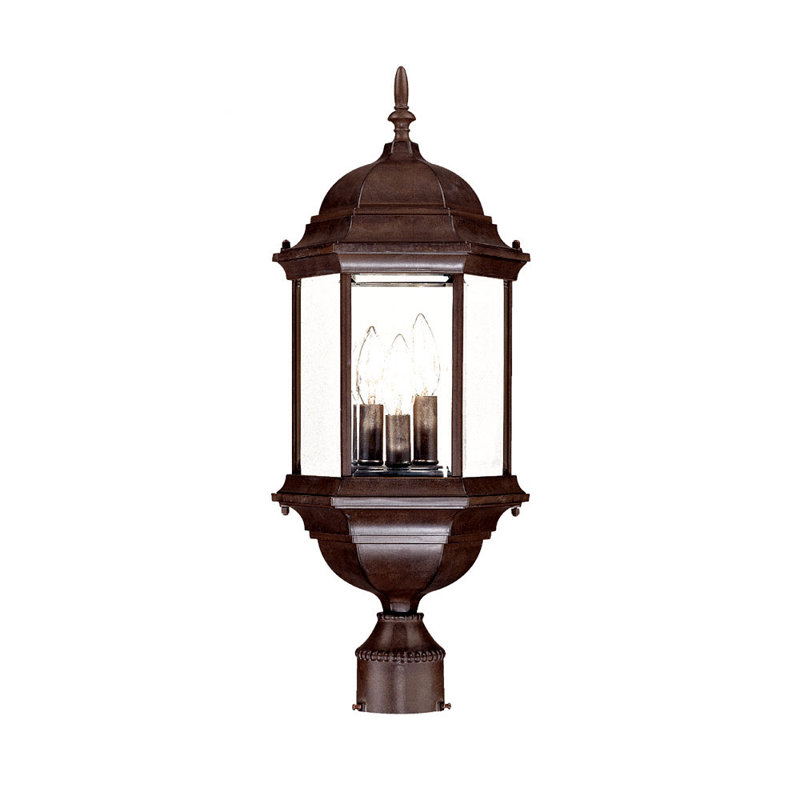 Pruitt Lantern Head, Clear Beveled, Matte Black