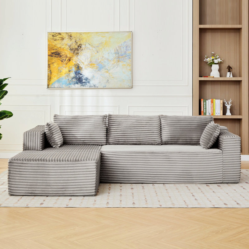 Canapé modulaire, canapé en forme de L pour le salon, Gris