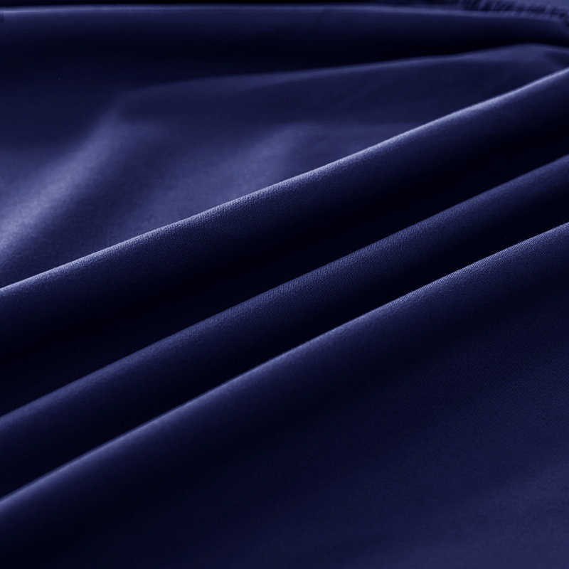 Super Soft Reversible 4 piece Plain Duvet Cover Set with Pillowcases, Navy, Kingsize Duvet Cover + 3 Additional Pieces