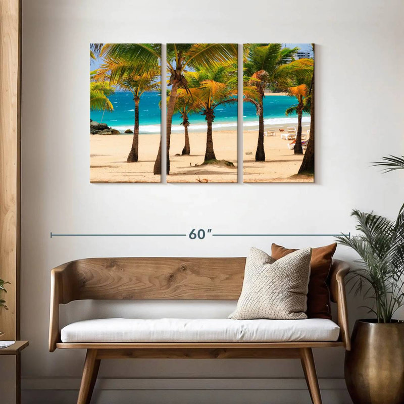 Gillard San Juan, plage des Caraïbes, H 28 po x l 45 po