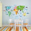 Colourful Nursery World Map Kids Wall Sticker-118119586
