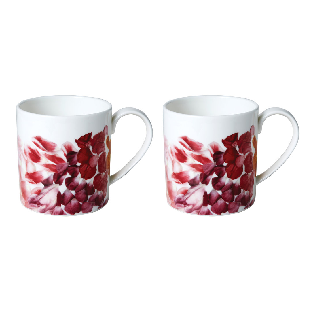 Petals Bone China Coffee Mug (Set of 2) Twig New York