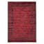 Tapis rouge en laine noué à la main de conception unique 6 pi 8 po x 9 pi 7 po New Age