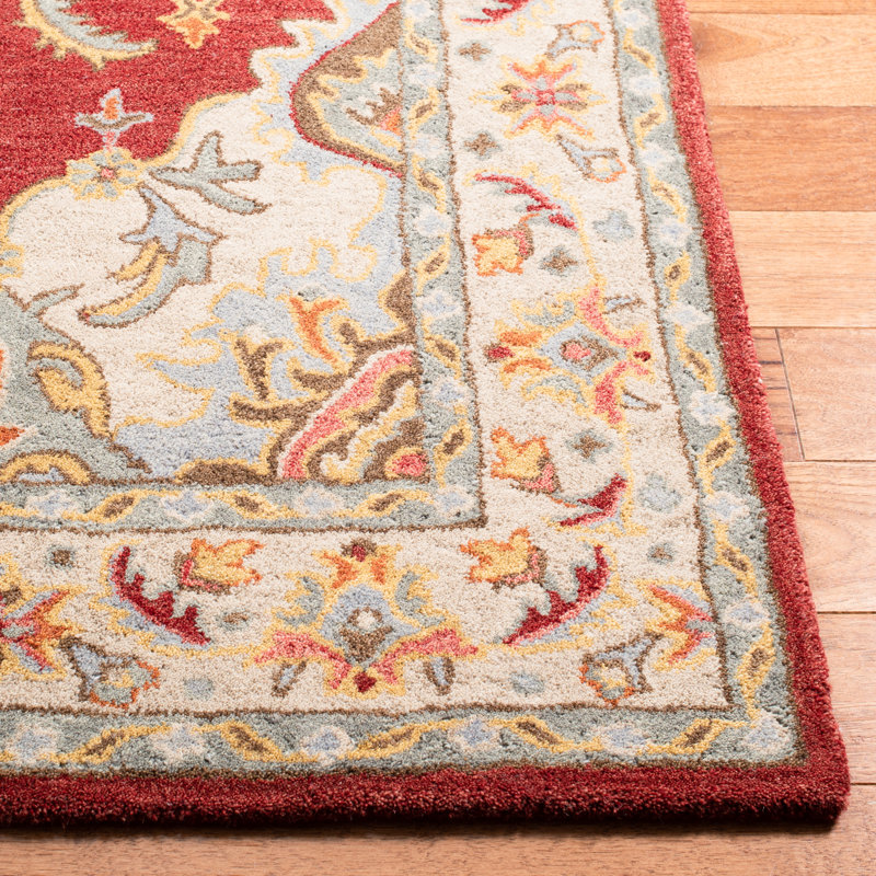 Heirloom Red Wool 8' x 10' Hand-Tufted Area Rug