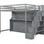 Lit double au-dessus de gris - hydraulique et polyvalent pour une utilisation à la maison avec un espace de rangement fonctionnel-998359224