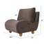 Chaise d'appoint rembourrée moderne Vernon avec silhouette courbée, coussins de dossier doubles et pieds en bois-129452199-129452201