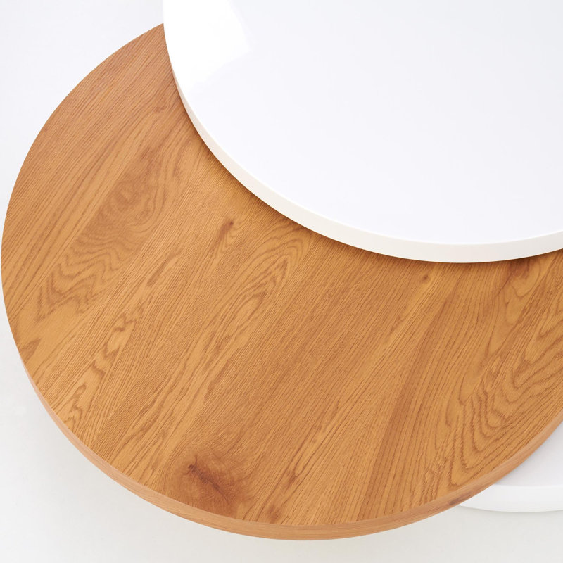 Jesup Solid Coffee Table, Golden Oak/White