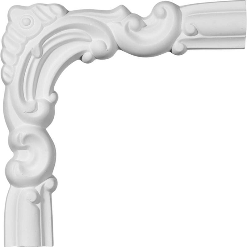 8 1/4" White Primed Urethane Panel Moulding Corner
