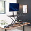 Montant de bureau simple noir