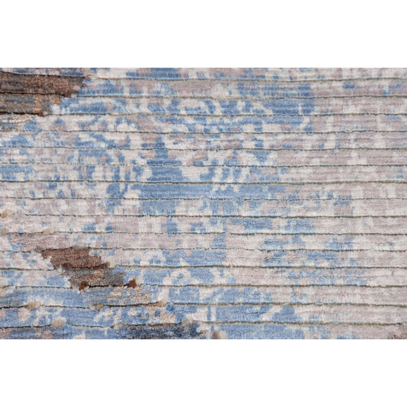 Tapis rayé abstrait moderne 3 x 5