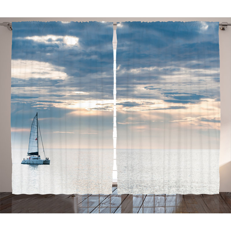 Cedrick Semi Sheer Curtain Pair, 54" x 84"