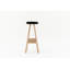 Oki-Nami Upholstered Stool with Solid Wood Frame-1359113639