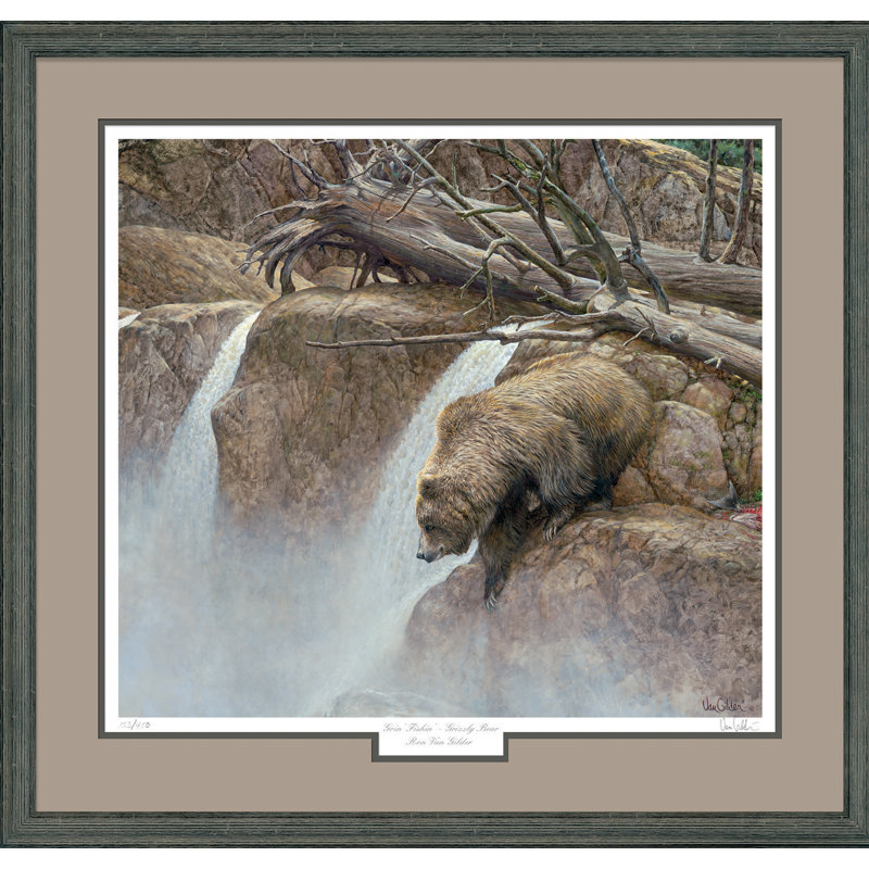 « goin » fishin’par ron van gilder, reproduction d’art encadrée