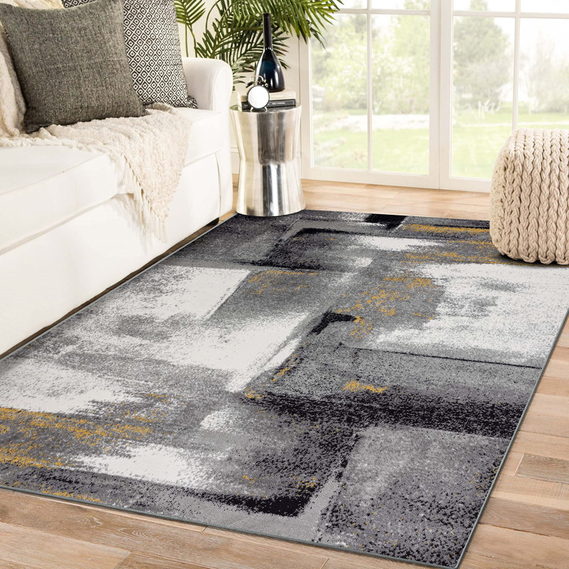 Tapis gris Alayn, Rectangle 8 pi x 10 pi