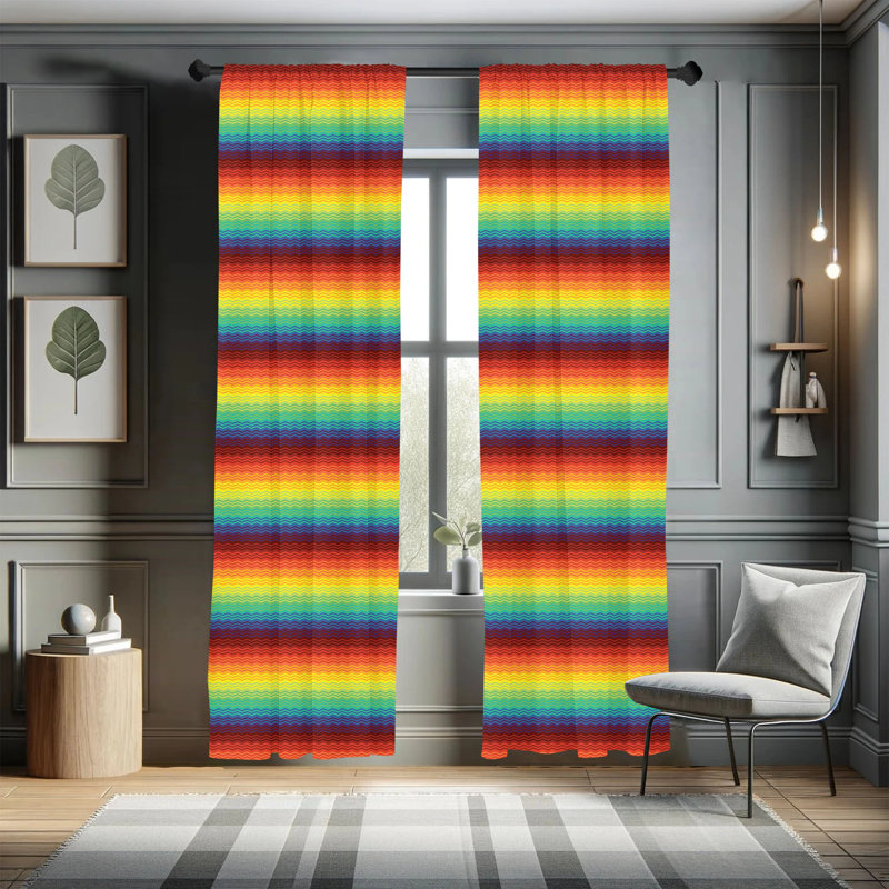 Fiesta Semi-Sheer Rod Pocket Sliding Panel, 28" x 95"