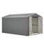 Remise de rangement extérieure 8 x 12 pi - Grand outil en métal avec cadre en aluminium et portes verrouillables pour la cour de jardin, avec beaucoup d'espace, portes doubles pratiques, conception pratique facile