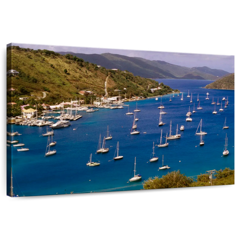 Gillard Voiliers au large de Tortola, H 30 po x l 45 po