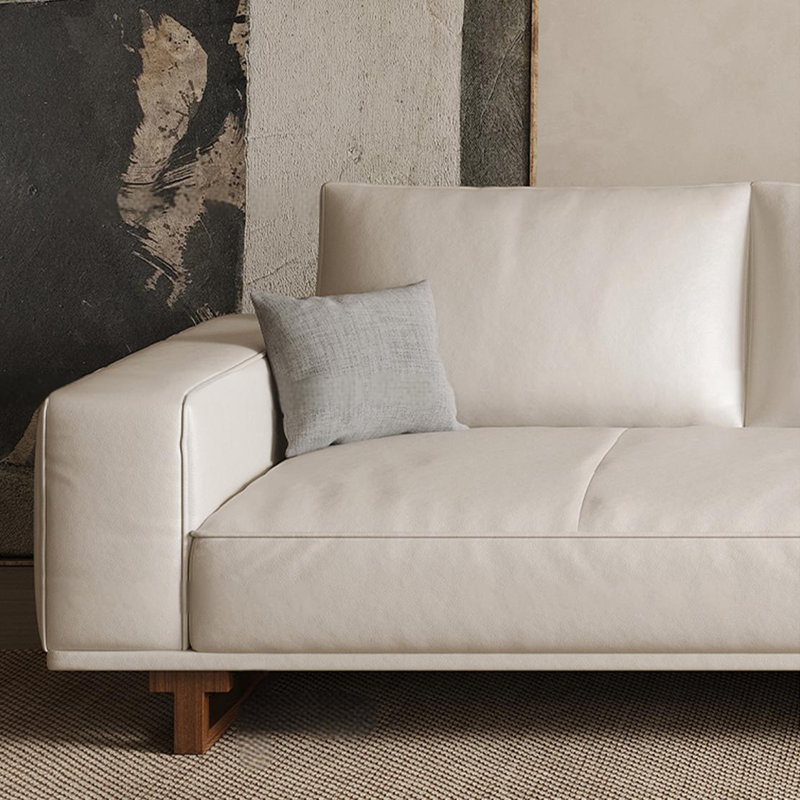 Canapé de style wabi-sabi en bloc de tofu de style médiéval, H 34,64 po x l 94,48 po x P 39,37 po, 3