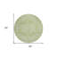 Tapis oriental rond 8 po sauge et ivoire
